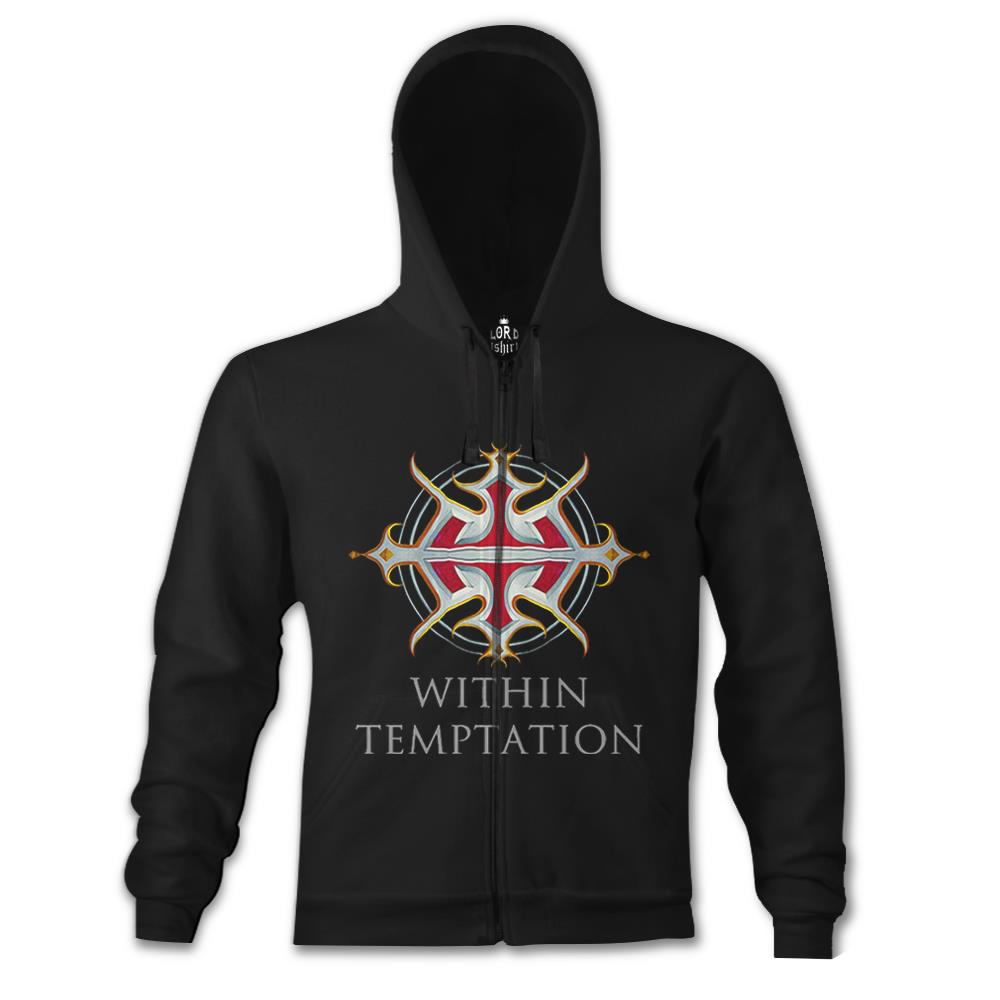 Within Temptation - Logo Siyah Erkek Kapşonlu Kapşonlu Lord Tshirt